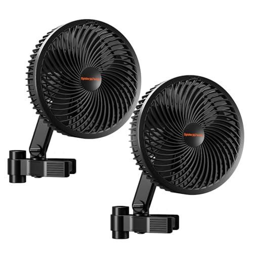 SPIDER FARMER Grow Ventilatore con clip, 10 velocità, motore EC, IP-44, protezione oscillante, ventola a clip per tenda da 10 W, clip fan Grow Tent