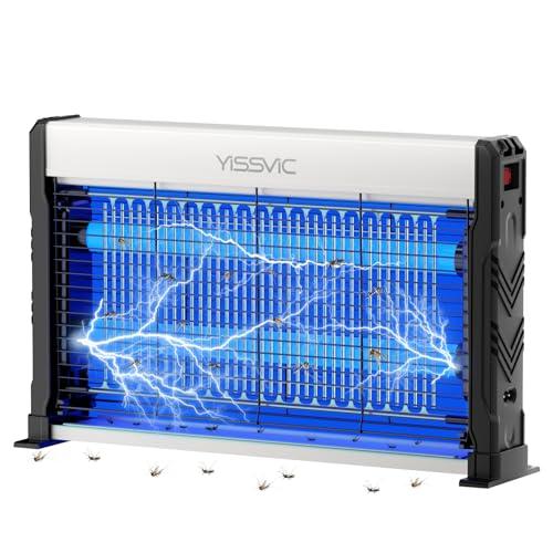 YISSVIC Lampada Antizanzare Elettrica UV LED,2M Cavo di Alimentazione,Catena Sospensione,Cassetto Raccogli Insetti Lavabile,Sicuro per Uomini e Animali,per Interni Casa