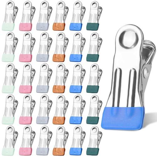 GmwyCzV 30 Pezzi Mollette da Bucato in Acciaio Inox, 6 Color