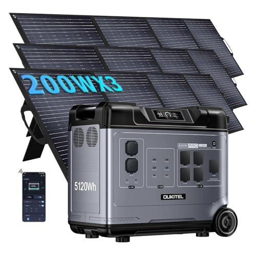 P2001 PLUS Centrale Elettrica Portatile 2400W, 2048wh Generatore Solare, Batteria LiFePO4, Dotato di 4 prese di corrente CA (picco 5000 W), ricarica completa in 1,5 ore, APP Control