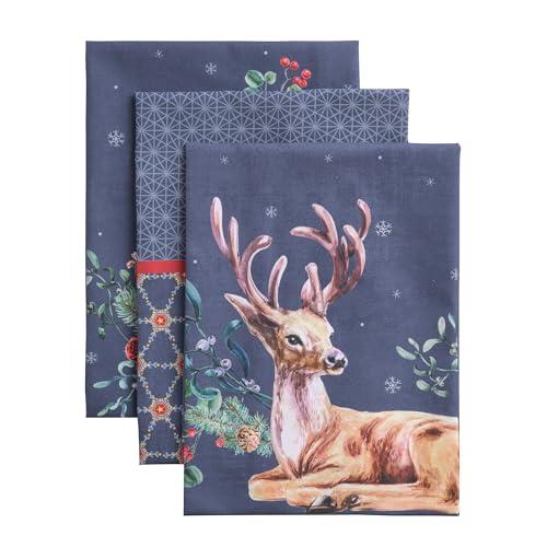 Maison d' Hermine Set di strofinacci da cucina, multiuso, morbidi, assorbenti, 100% cotone, 50 x 70 cm