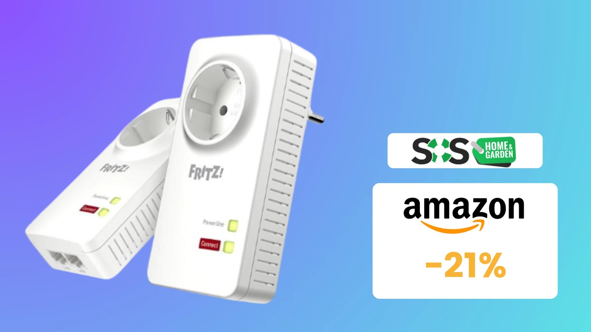 Immagine di Kit AVM FRITZ!Powerline 1220 a 103€ per una connessione ottimale!