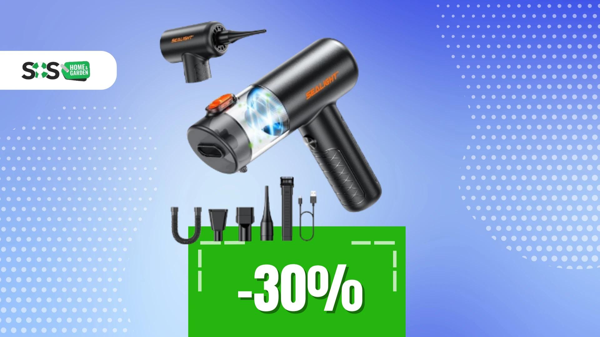 Immagine di Per casa, auto e ufficio: mini aspirapolvere a soli 42€!