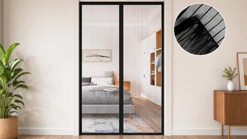 Immagine di Zanzariera magnetica per porte al 38%: occasione anti-insetti