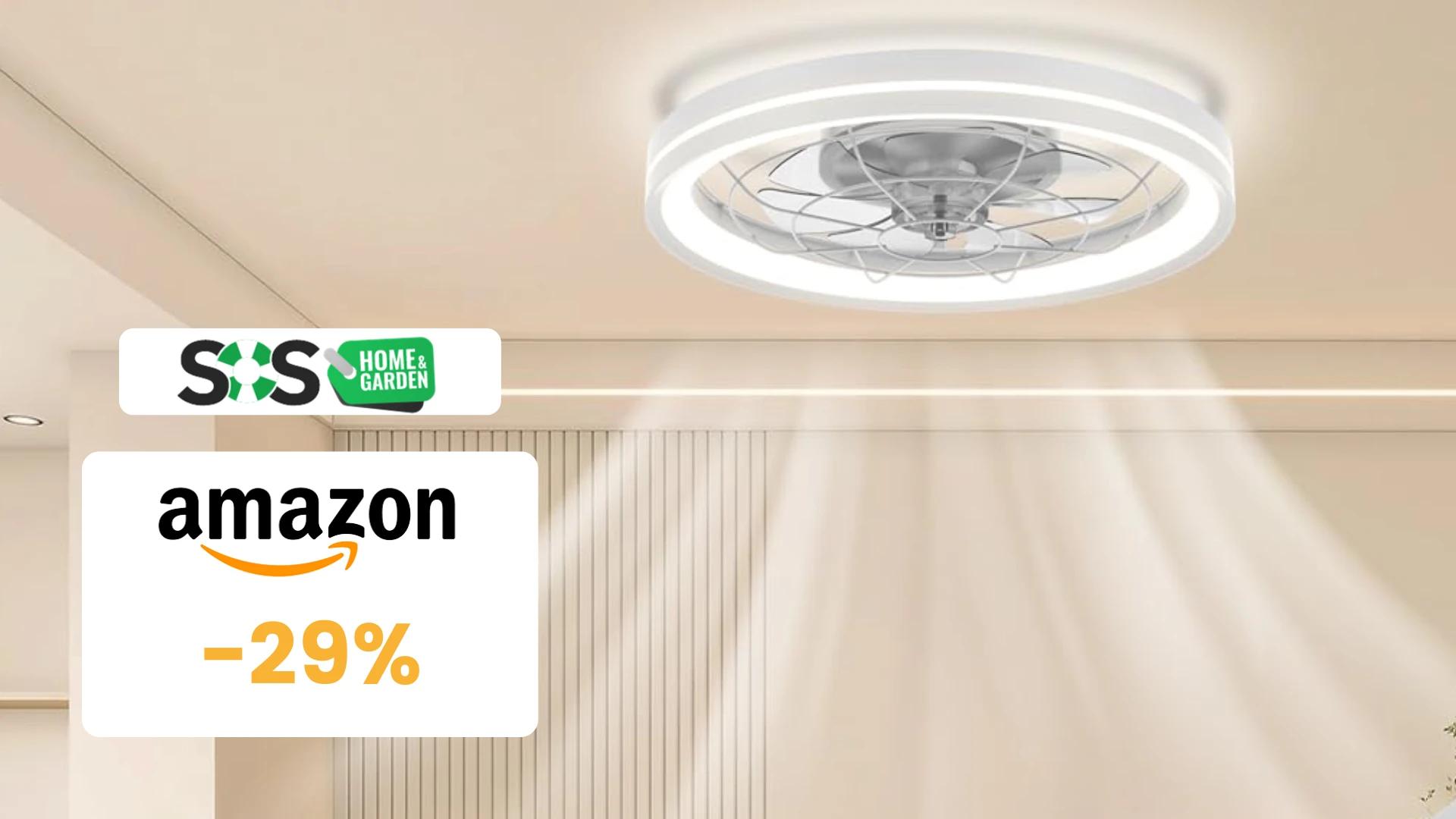 Immagine di Plafoniera con ventilatore a 100€: eleganza e aria fresca!