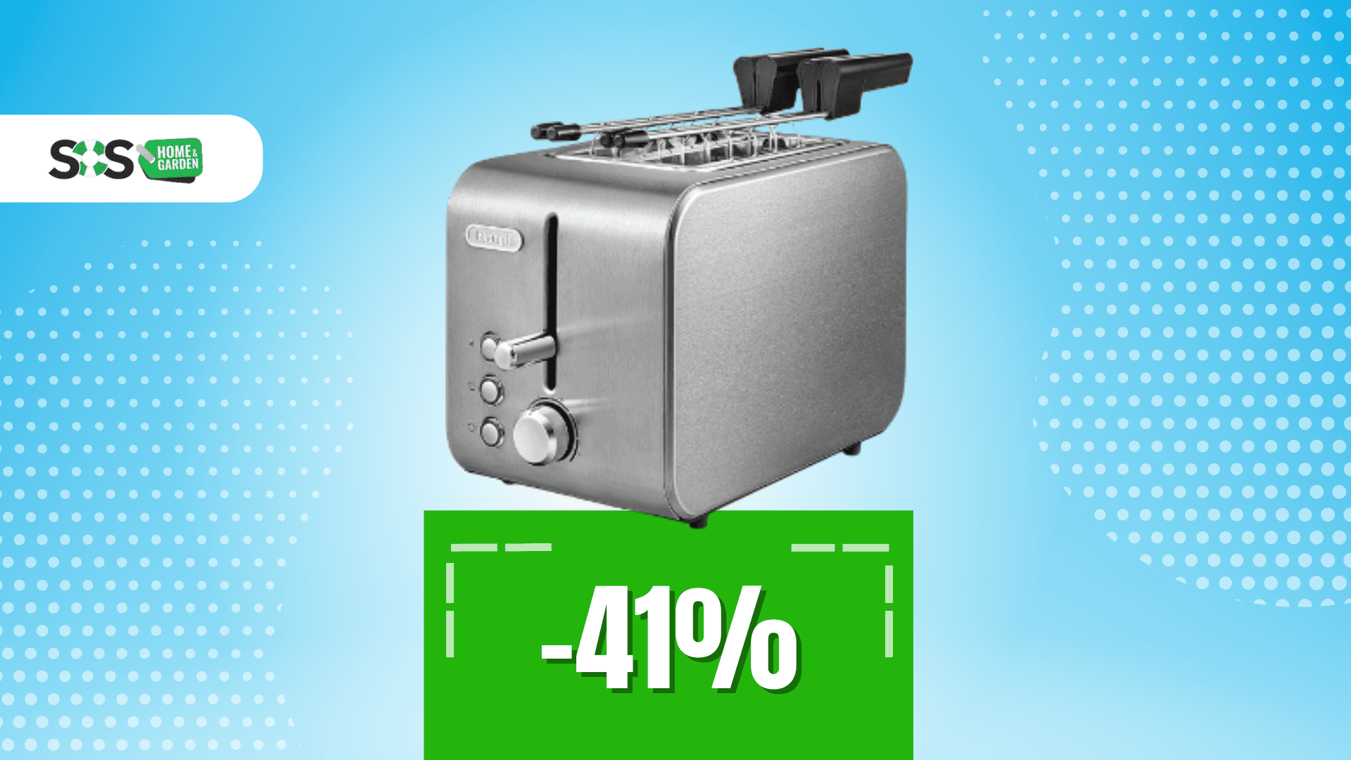 Immagine di Tostapane De'Longhi a 47€: colazioni perfette ogni giorno!