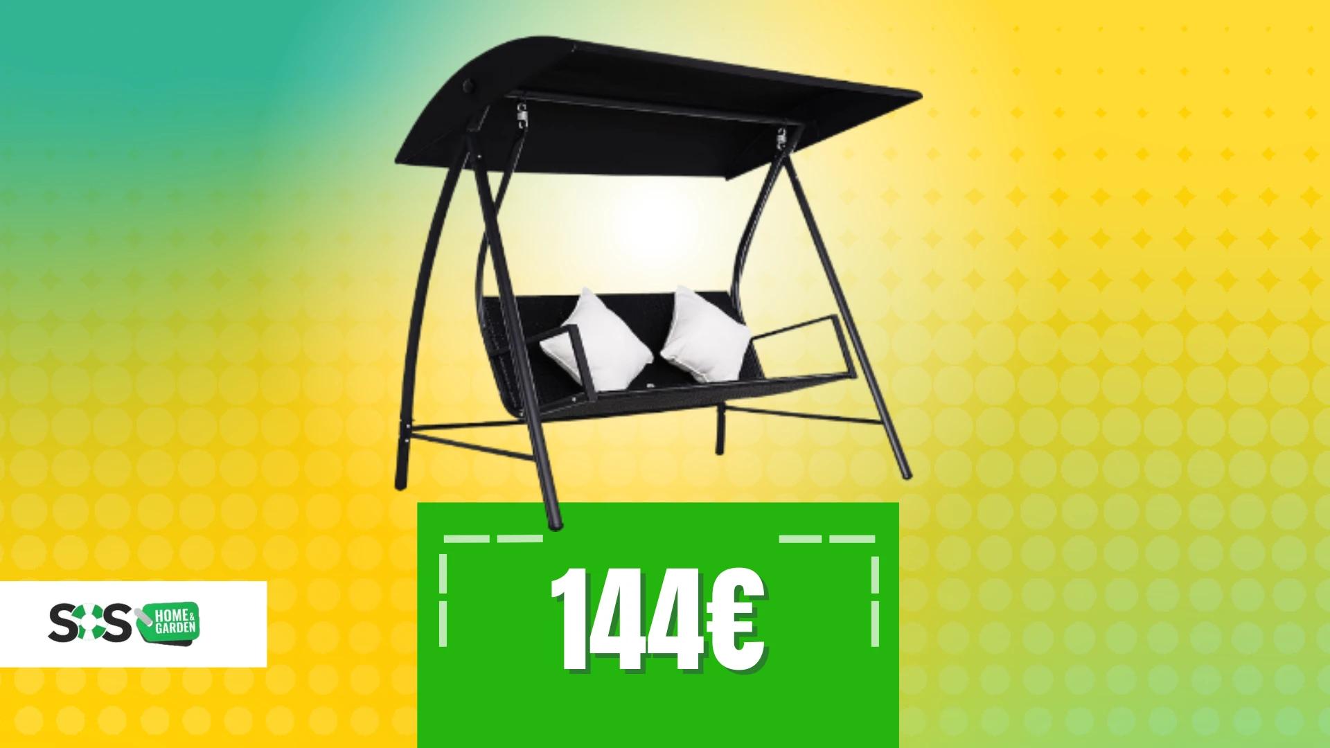 Immagine di Eleganza e comfort con questo dondolo da giardino!