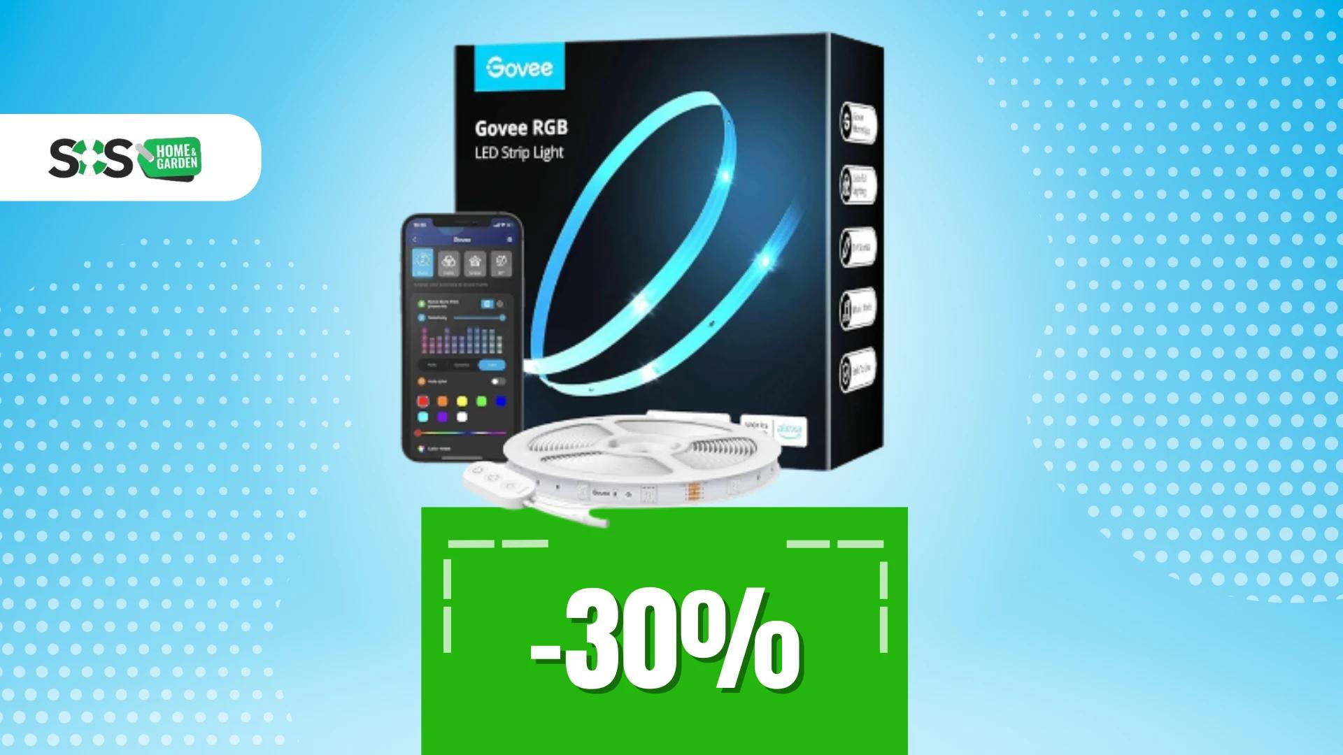 Immagine di Striscia LED Govee: illuminazione smart RGB lunga 5 metri!