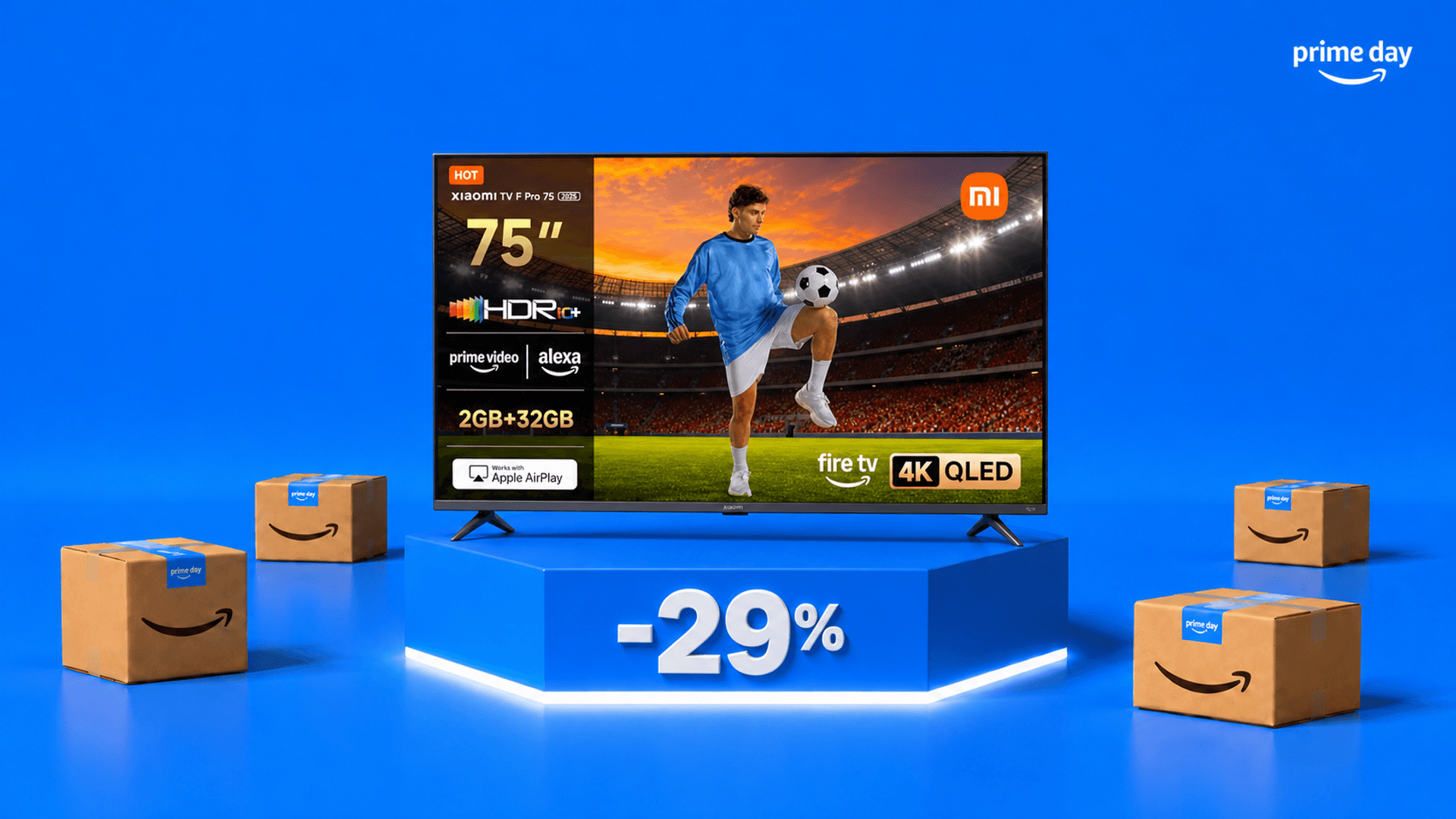 Immagine di Xiaomi TV F Pro 75 ora a 499€: 200€ in meno sul maxi formato