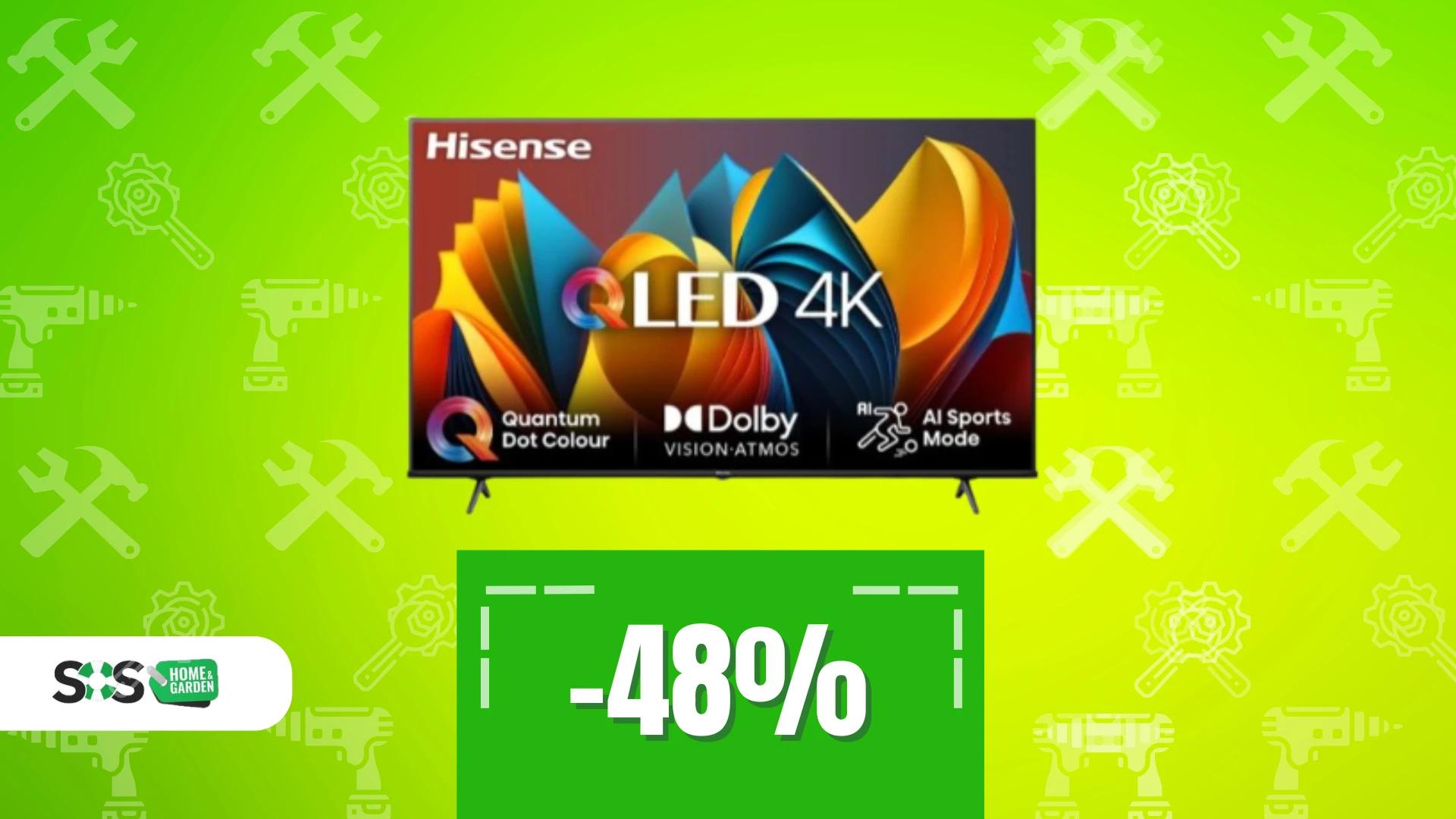 Immagine di Cinema in salotto a 258€: scopri la QLED Hisense 50" 4K!