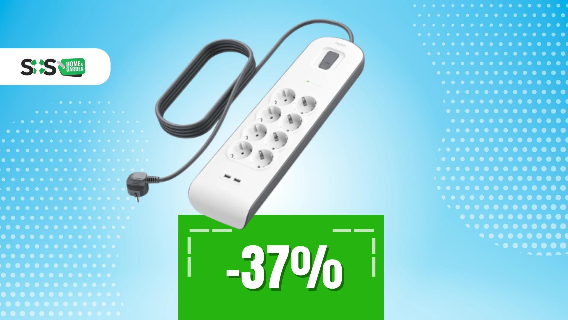 Immagine di Ciabatta multipresa Belkin a soli 23€: mai più senza!