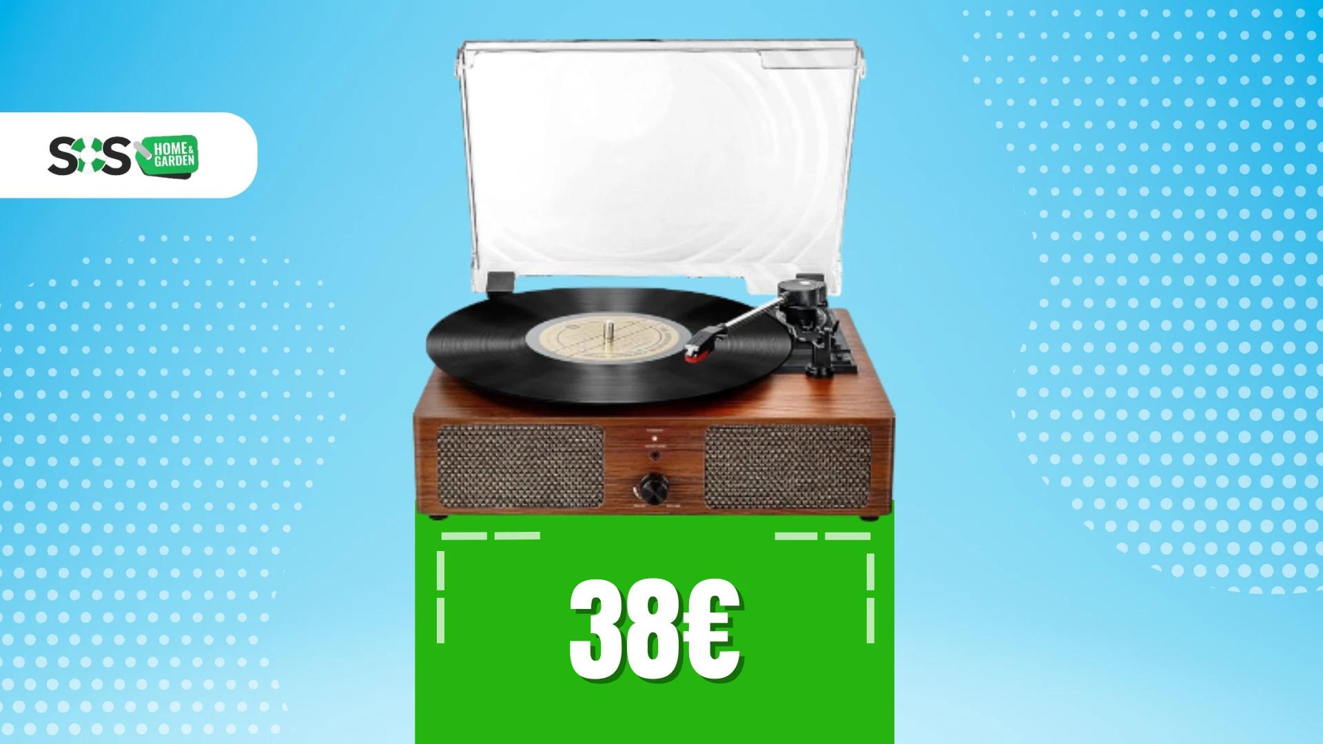 Immagine di Giradischi Bluetooth in OFFERTA LAMPO a 38€ per poche ore!