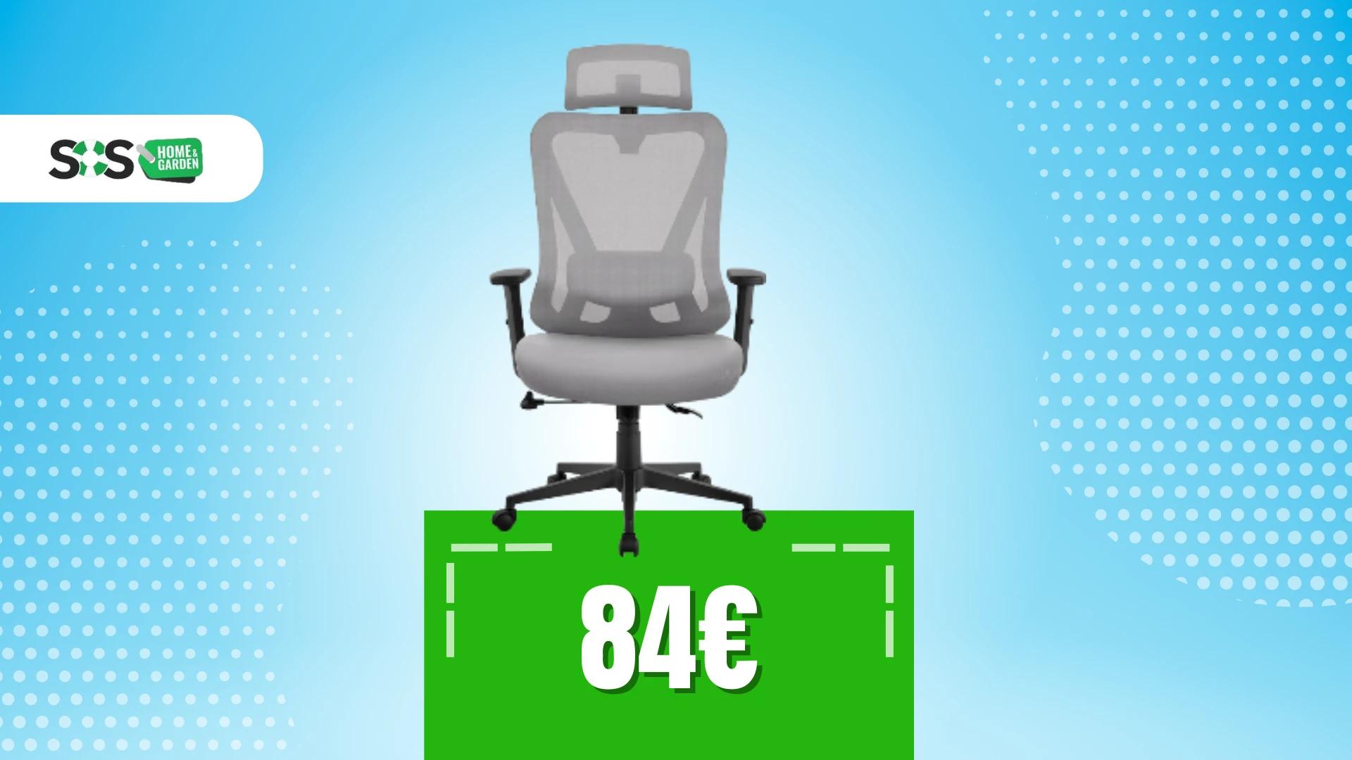 Immagine di Sedia da ufficio a soli 84€: un mix di ergonomia e design!