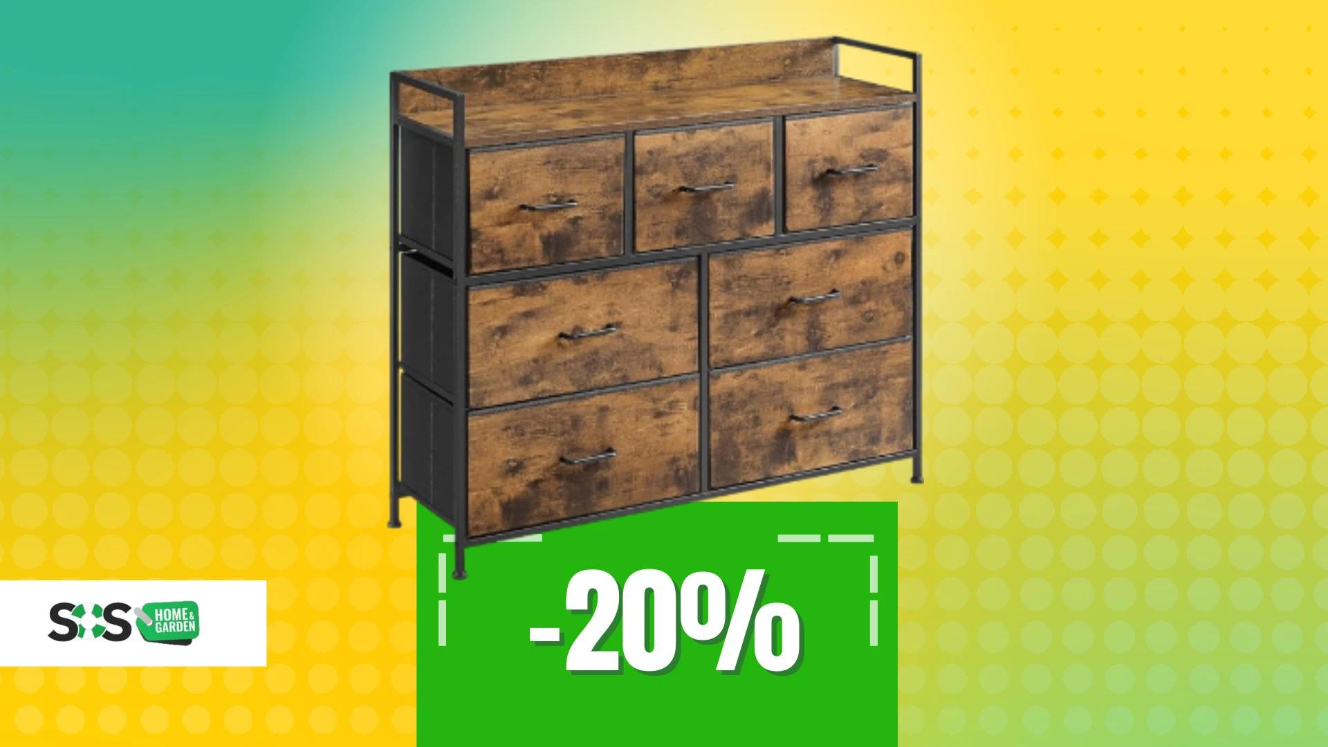 Immagine di Cassettiera Songmics: stile e organizzazione a soli 66€