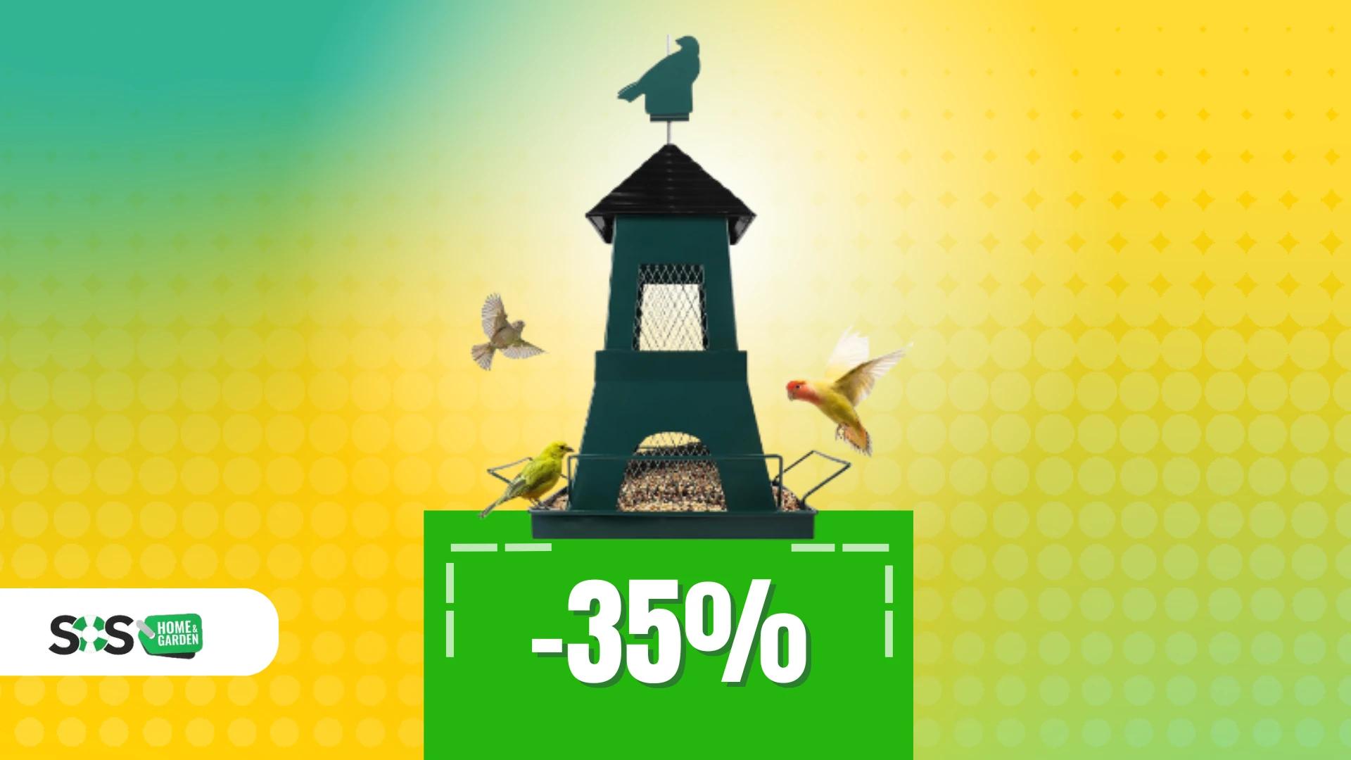 Immagine di Fate felici gli uccellini con questa mangiatoia a soli 17€!