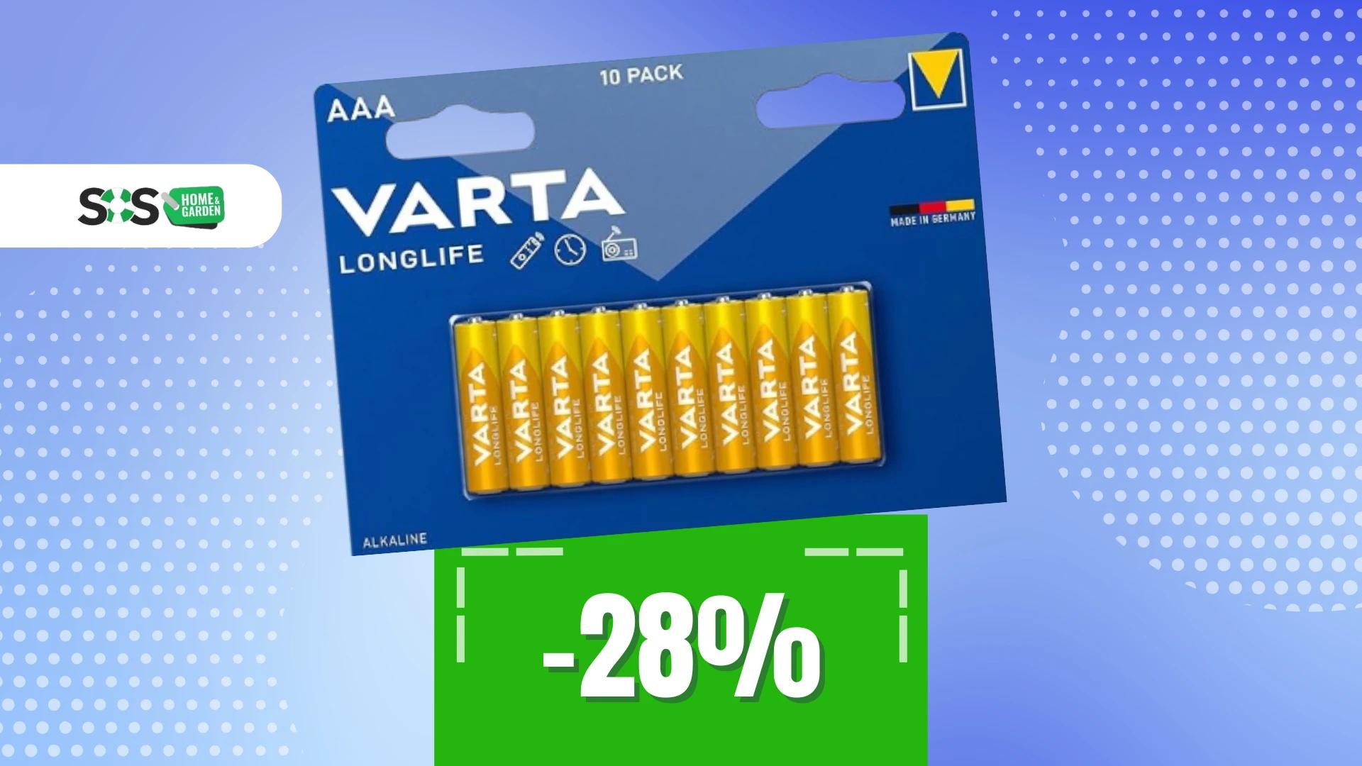 Immagine di 10 batterie Varta AAA a un prezzo da non credere: solo 4€!