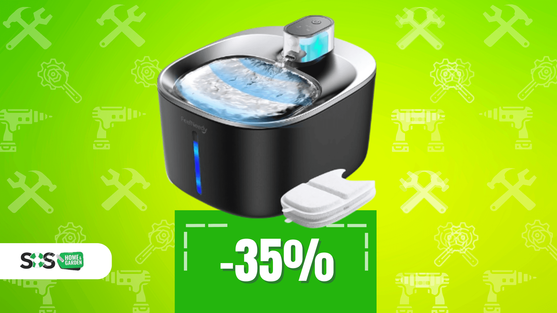 Immagine di Fontanella per gatti a 39€: acqua pulita per il vostro pet!