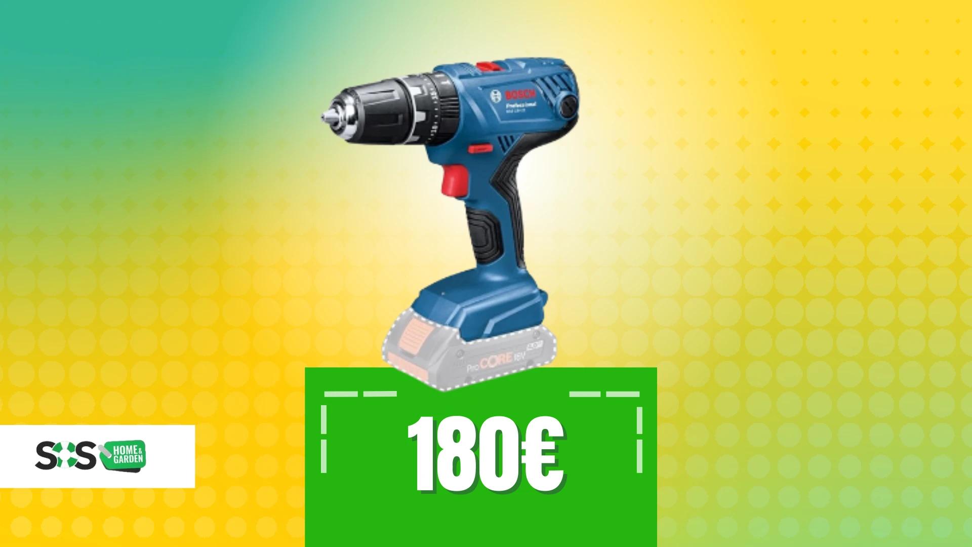 Immagine di Trapano avvitatore a batteria Bosch a 180€ con 40 accessori!