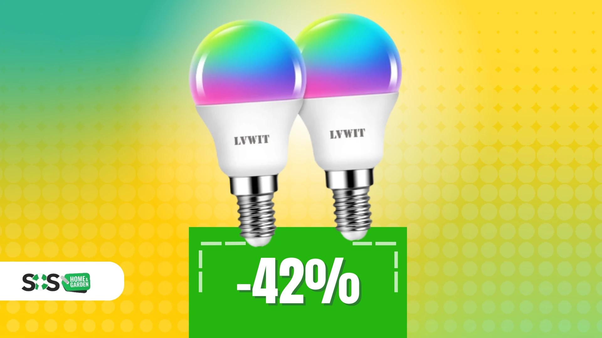 Immagine di 2 lampadine LED a soli 16€: più colori di un arcobaleno!