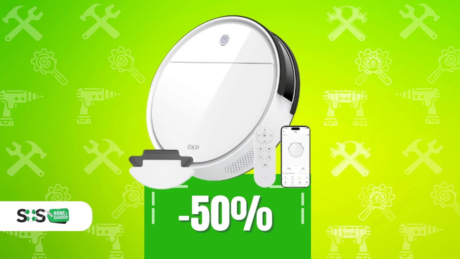 Immagine di METÀ PREZZO sul robot aspirapolvere OKP K5B: oggi solo 110€!