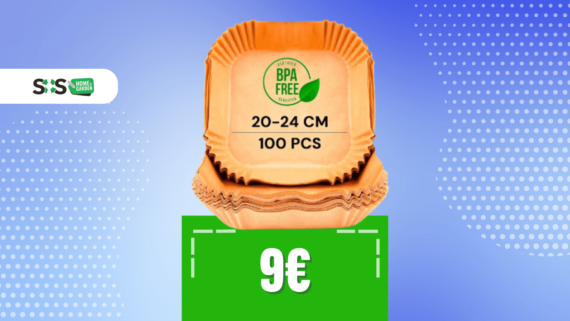 Immagine di 100 fogli di carta forno per friggitrice ad aria a soli 9€!