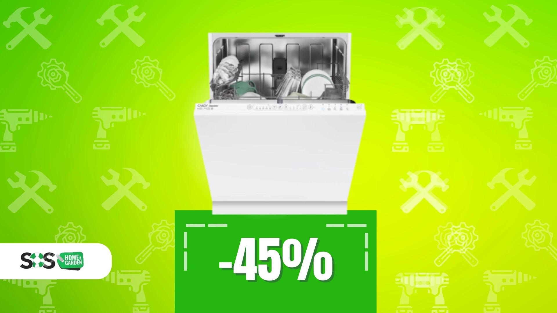 Immagine di Lavastoviglie Candy a 300€ per piatti e posate perfetti!