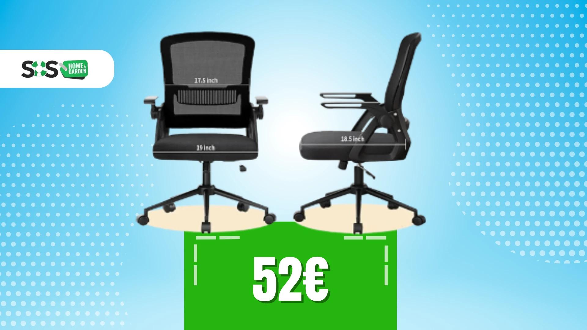 Immagine di Sedia da ufficio Naspaluro: unisce stile e funzionalità!