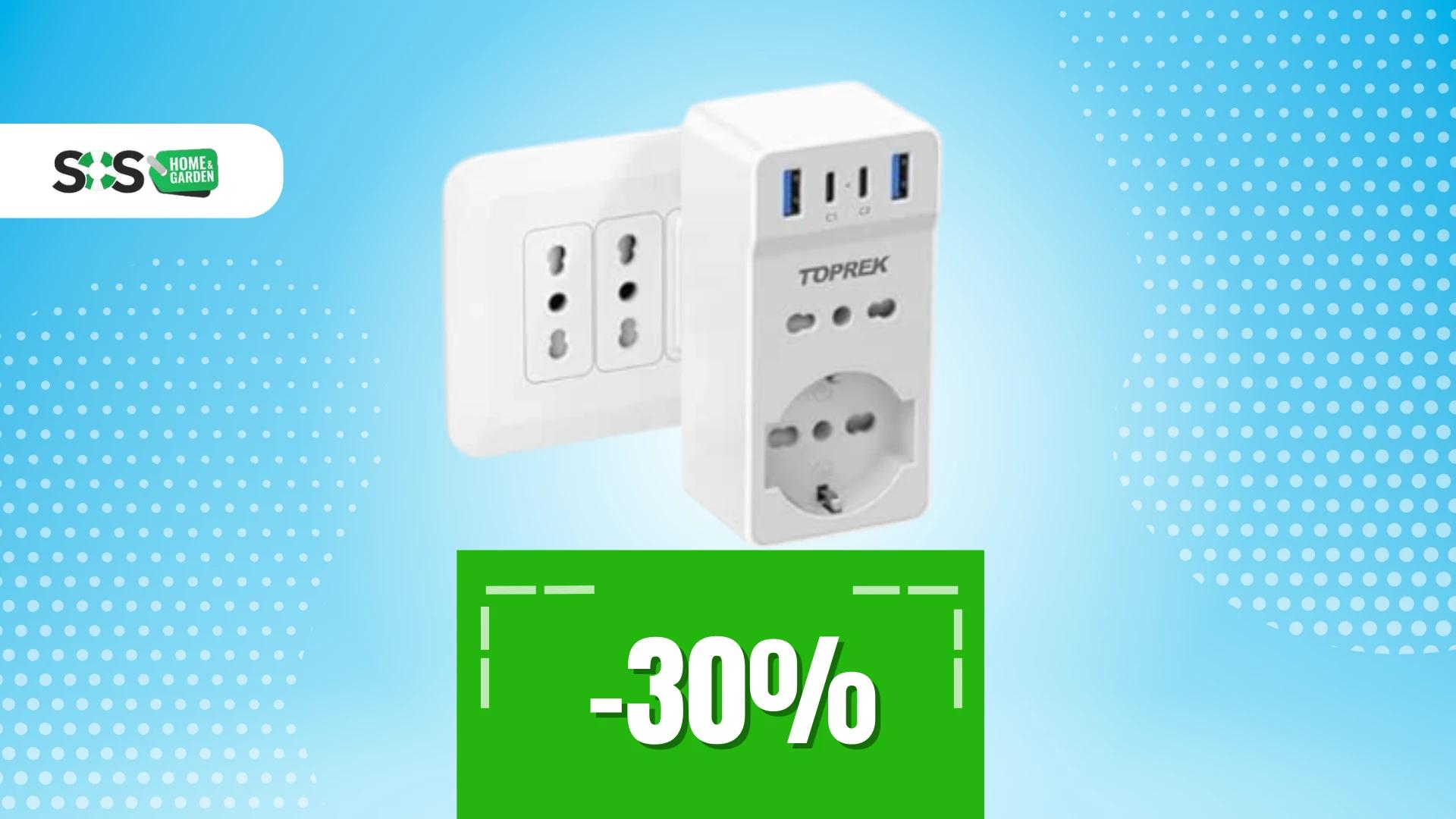 Immagine di Stop al disordine! Multipresa salvaspazio a soli 13€!