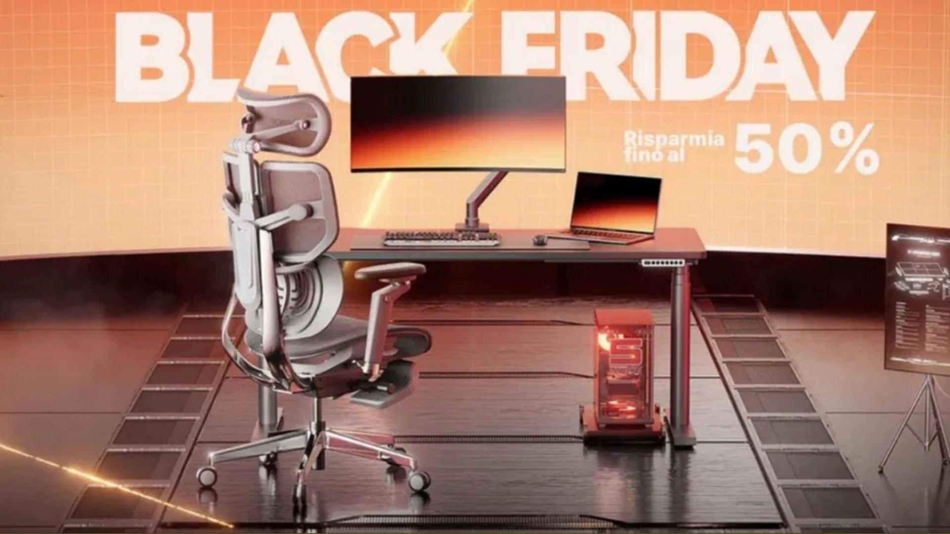 Immagine di Black Friday di Hinomi: sconti fino al 50% su sedie ergonomiche!