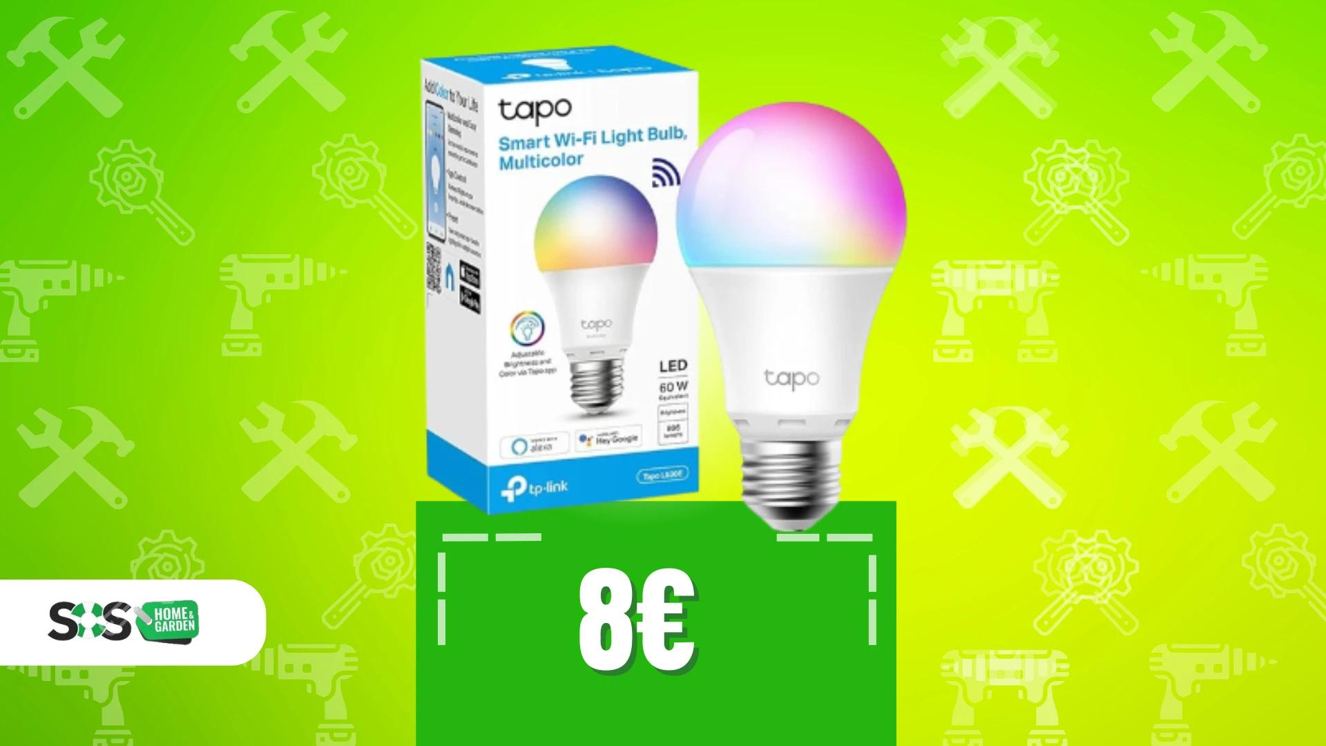 Immagine di Lampadina smart LED Tapo a soli 8€: colori a comando!