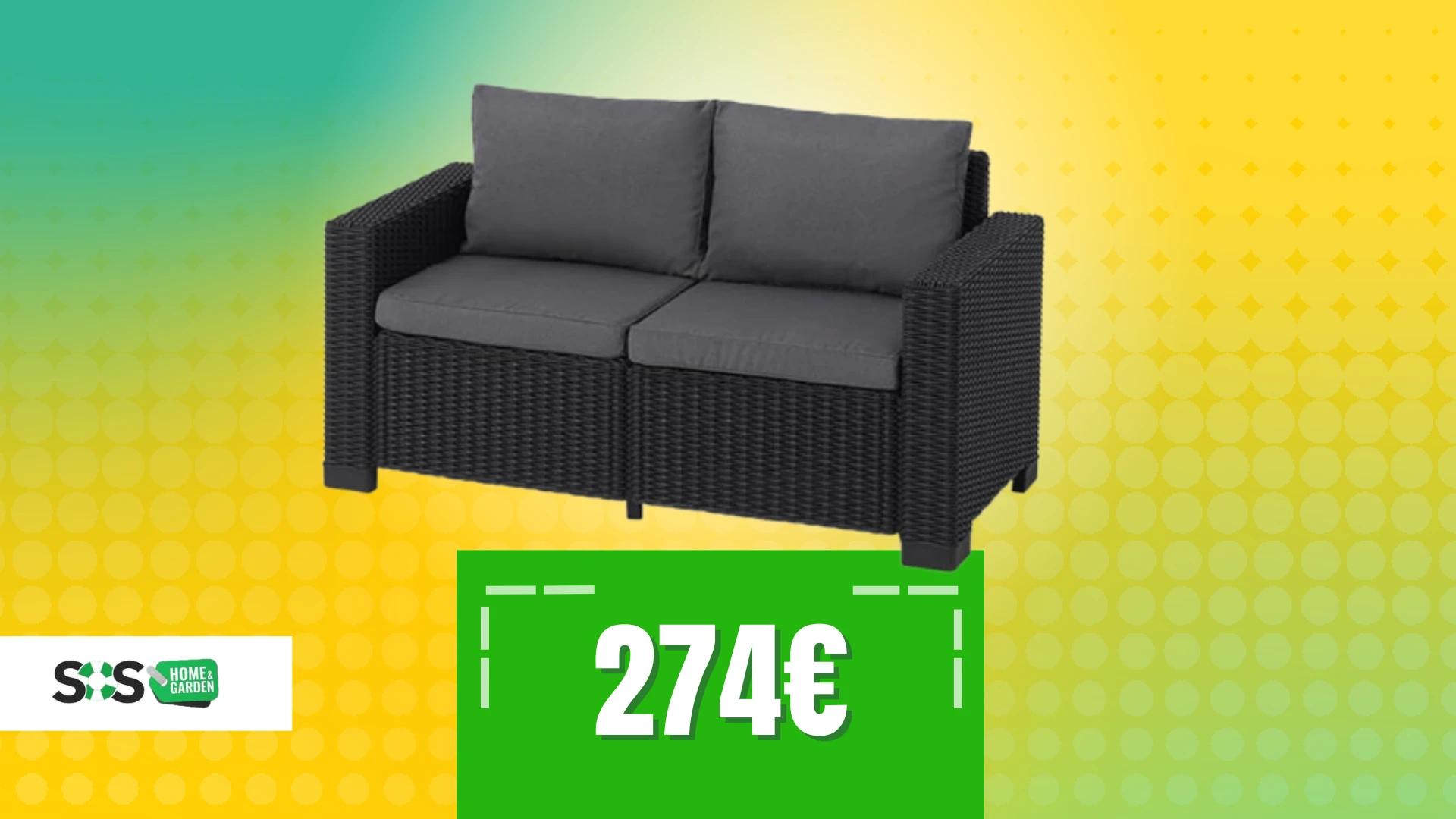 Immagine di Vendutissimo su Amazon: divanetto da esterno a soli 274€!