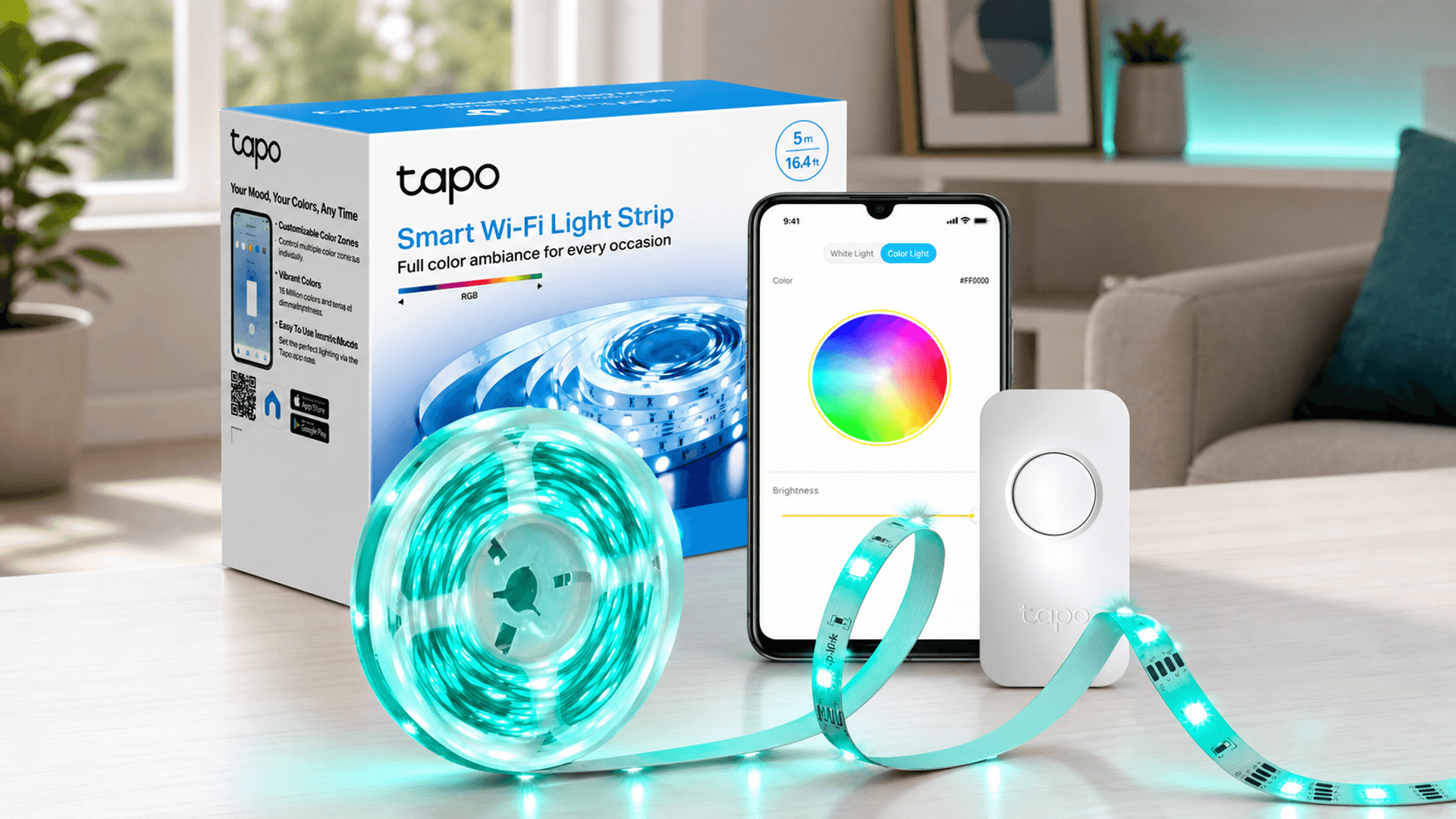 Immagine di La striscia LED smart Tapo L900-5 crolla del 43%: ora costa 16,99€