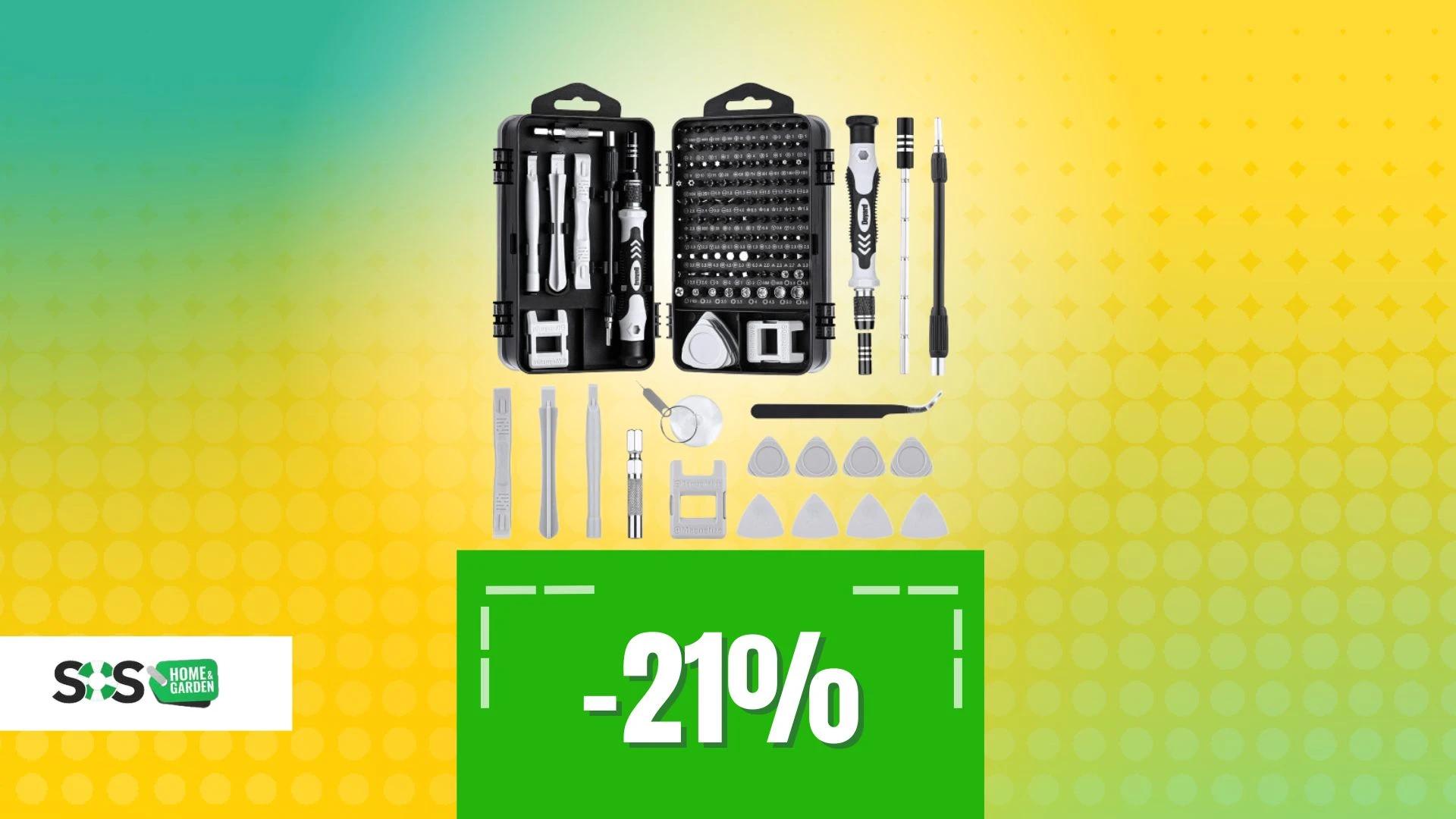 Immagine di Con questo set a 14€, puoi riparare molti prodotti elettronici: 115 componenti inclusi