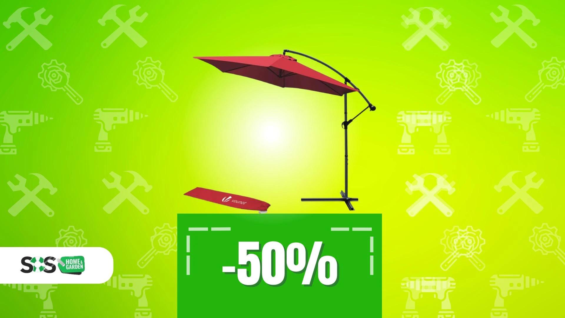Immagine di Estate al top! Acquista questo ombrellone da giardino al 50% e proteggiti dal sole