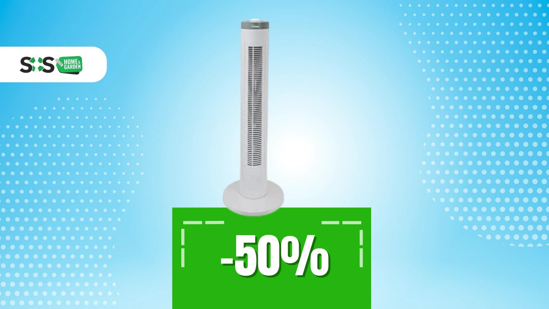 Immagine di Ventilatore a colonna a METÀ PREZZO: oggi solo 20€!