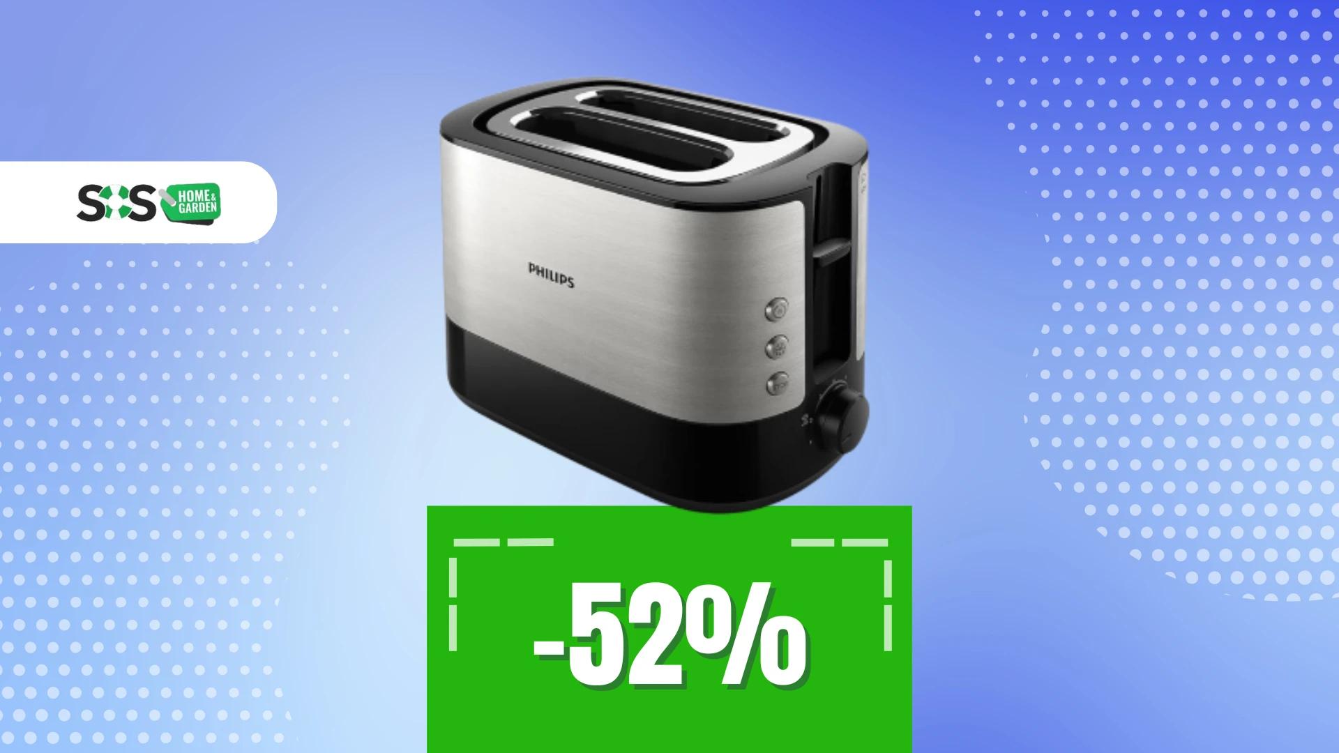 Immagine di Spuntini perfetti con questo tostapane Philips a soli 28€!