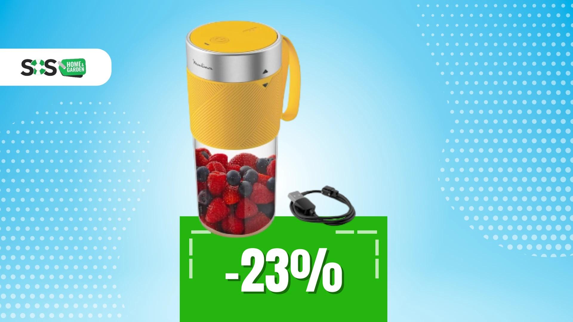 Immagine di Frullatore portatile Moulinex a 30€: le tue bevande ovunque!
