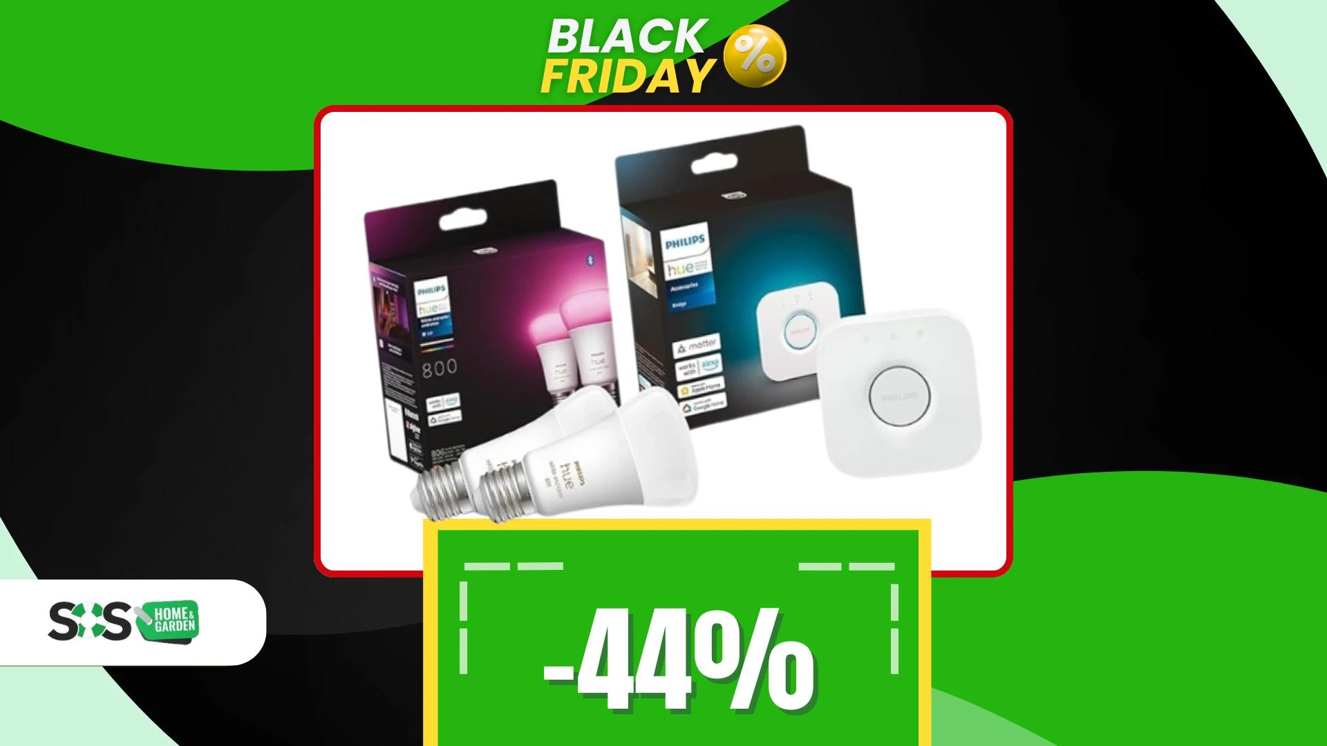 Immagine di Dimmerabili, colorate, smart: 2 lampadine Philips Hue a 70€!