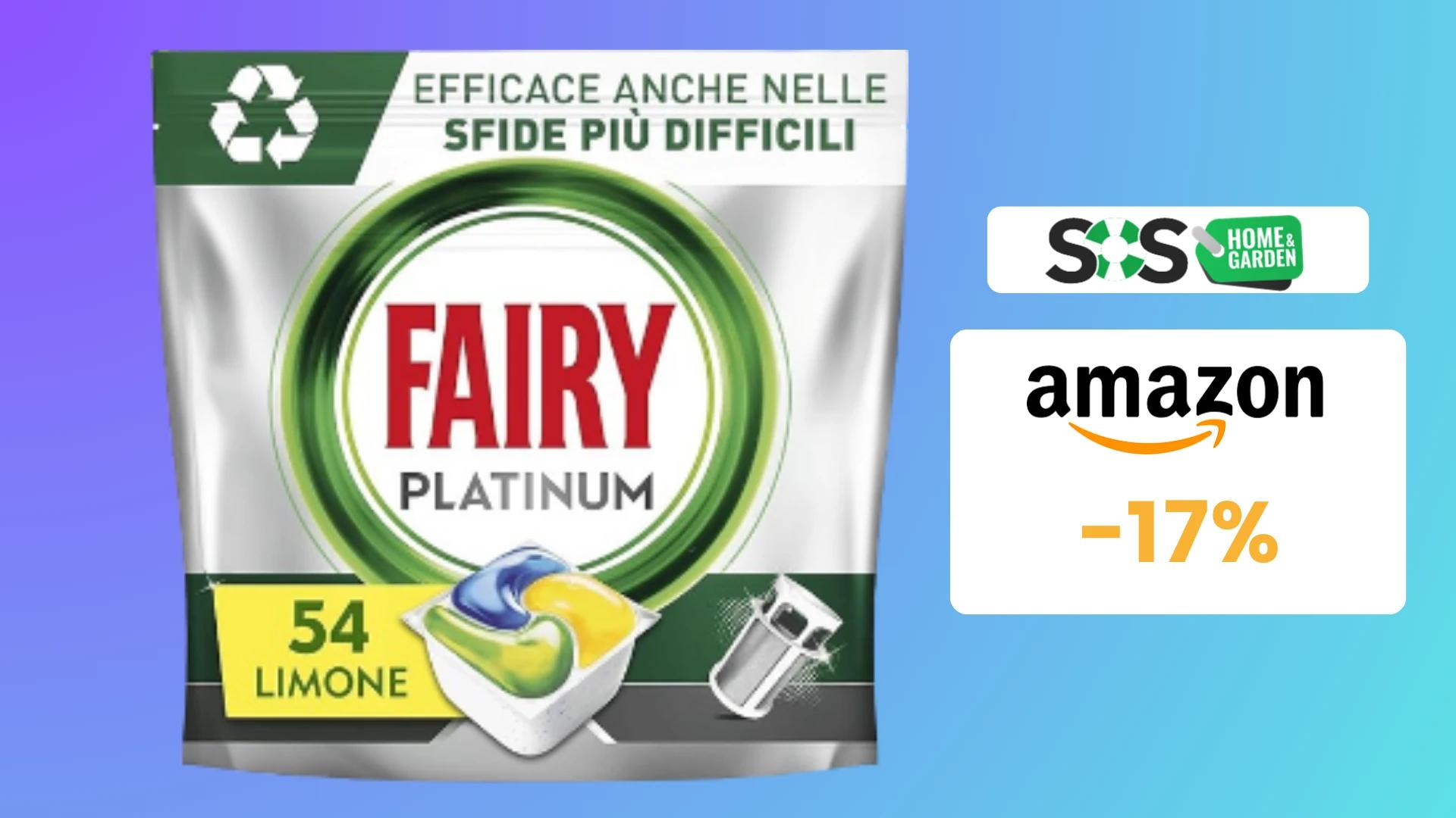 Immagine di 54 capsule Fairy Platinum a 14€: risparmio e brillantezza!