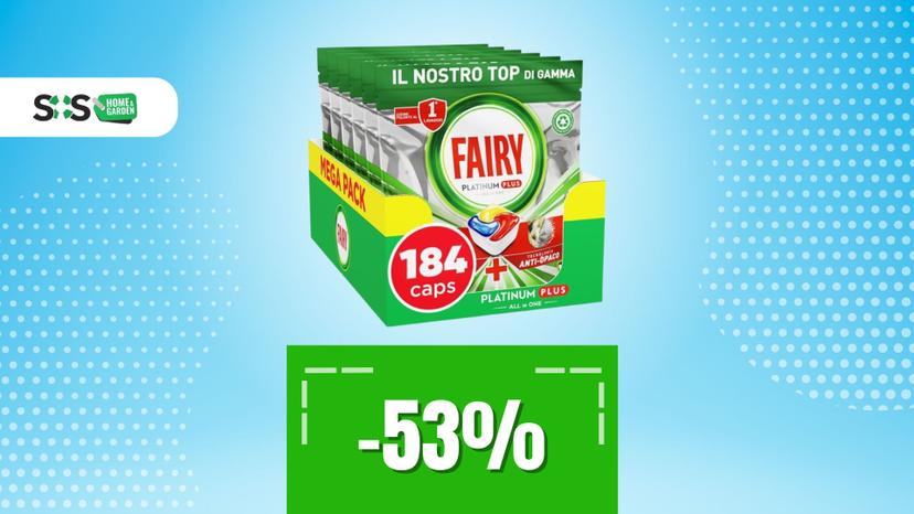 Immagine di Fairy Platinum Plus a -53%! Un’offerta così la trovi nel tuo supermercato?