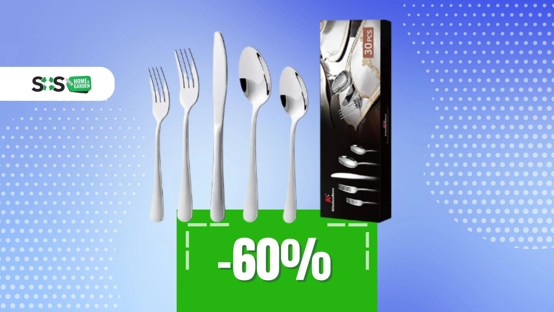 Immagine di Set di posate per 6 persone a soli 19€: che stile a tavola!