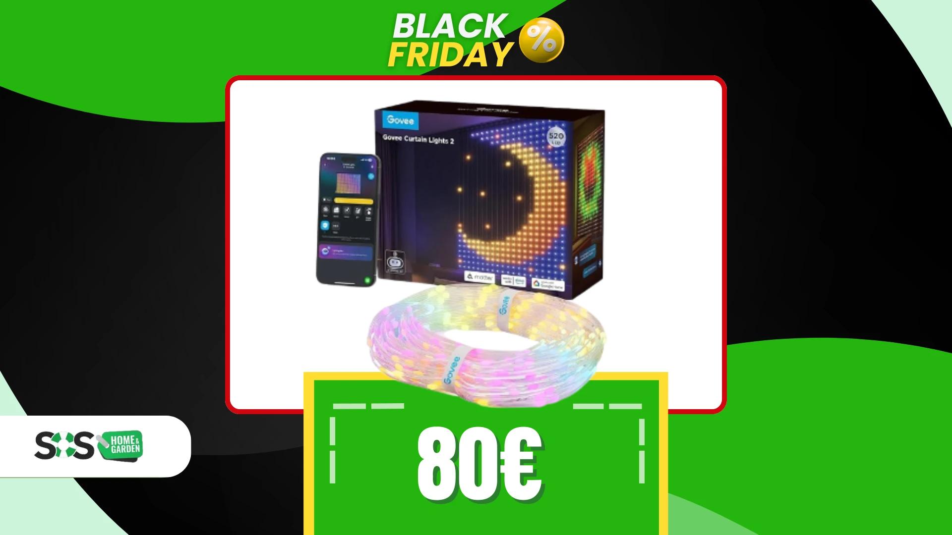 Immagine di Tenda LED Govee a 80€: un vero festival di luci per la casa!