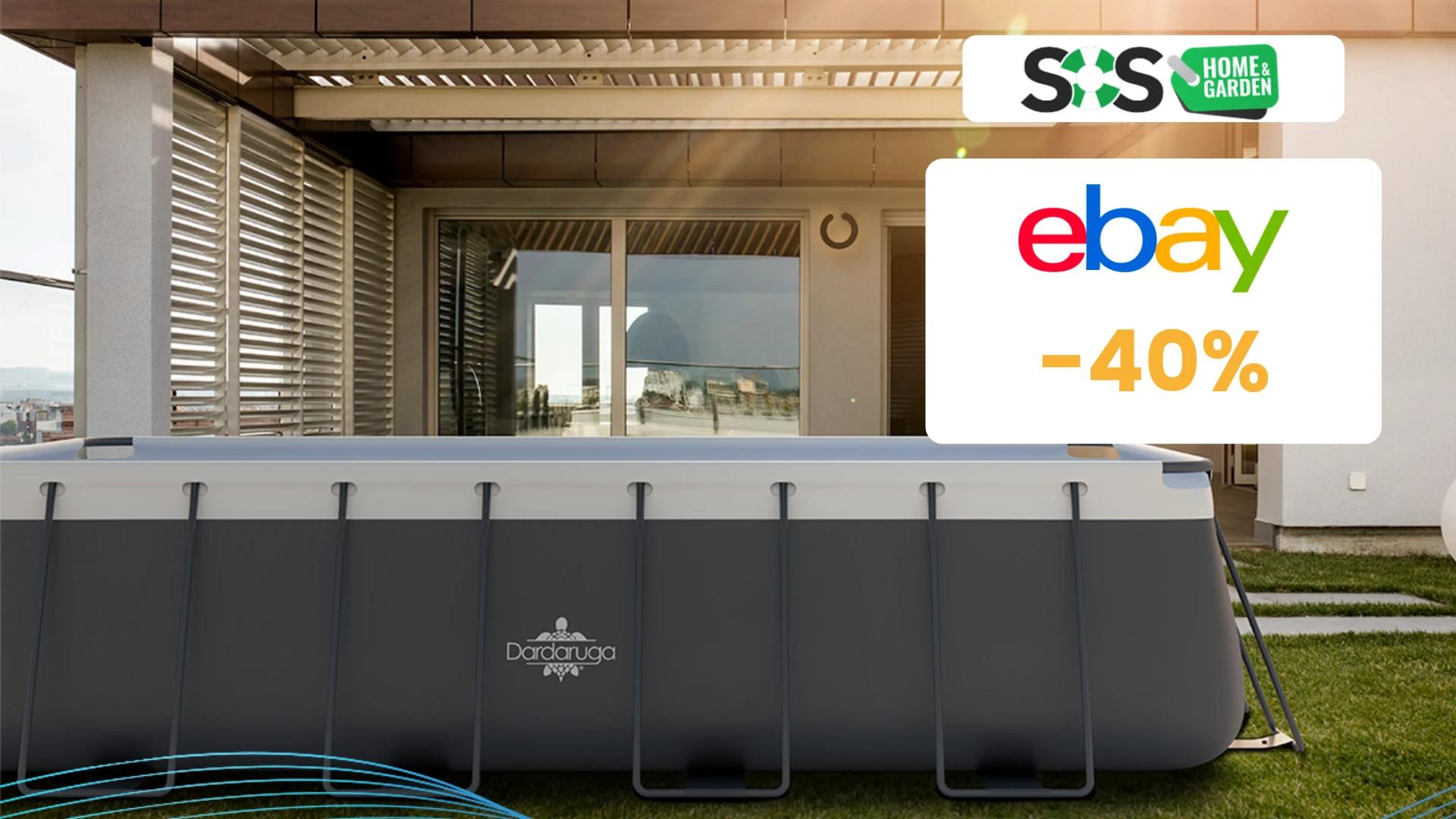 Immagine di Piscina fuori terra Dardaruga 550x305x132cm a 900€!