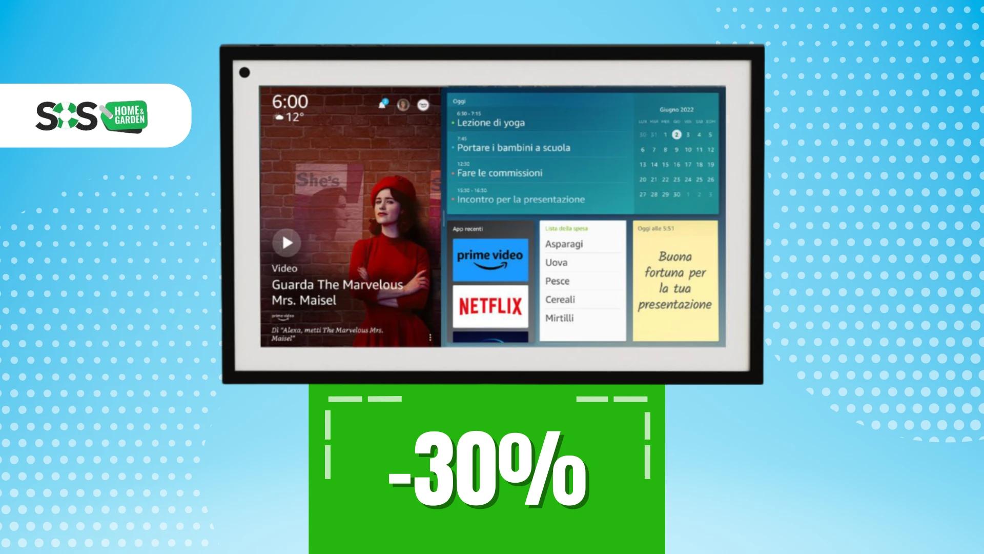 Immagine di Echo Show 15: intrattenimento e organizzazione a 210€!