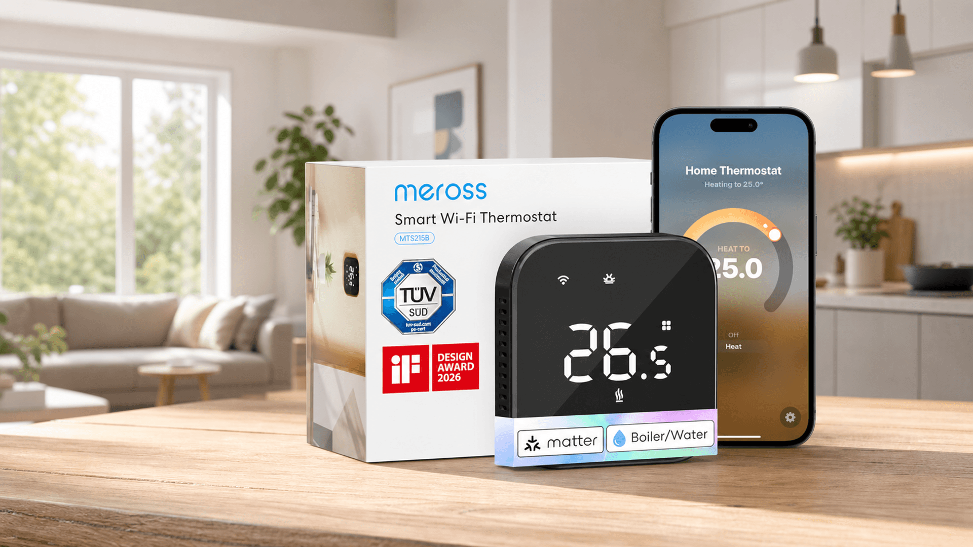 Immagine di Termostato smart Meross Matter al 30%: occasione per la casa connessa