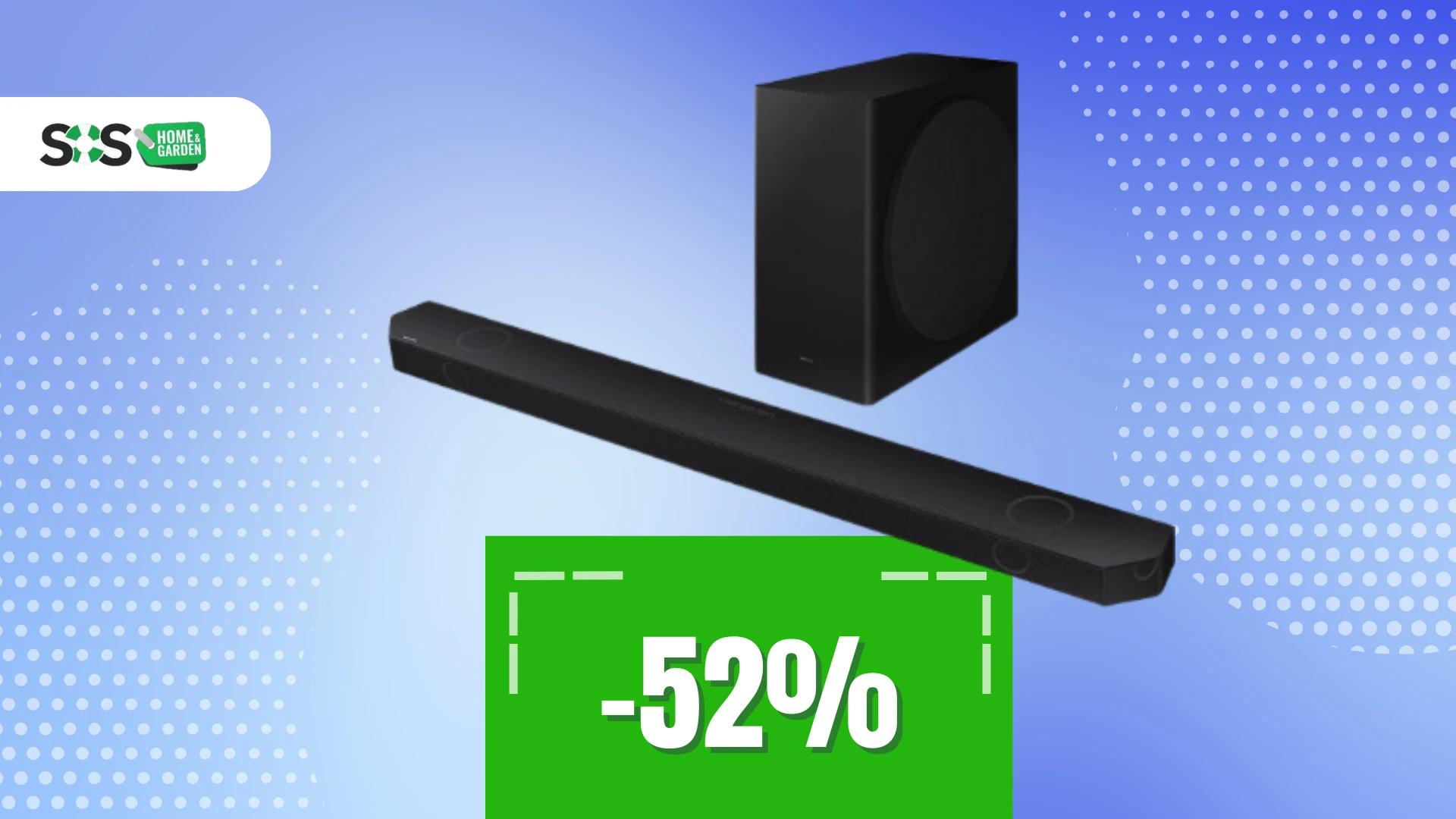 Immagine di La soundbar Samsung scuote i muri e l’anima a METÀ PREZZO!