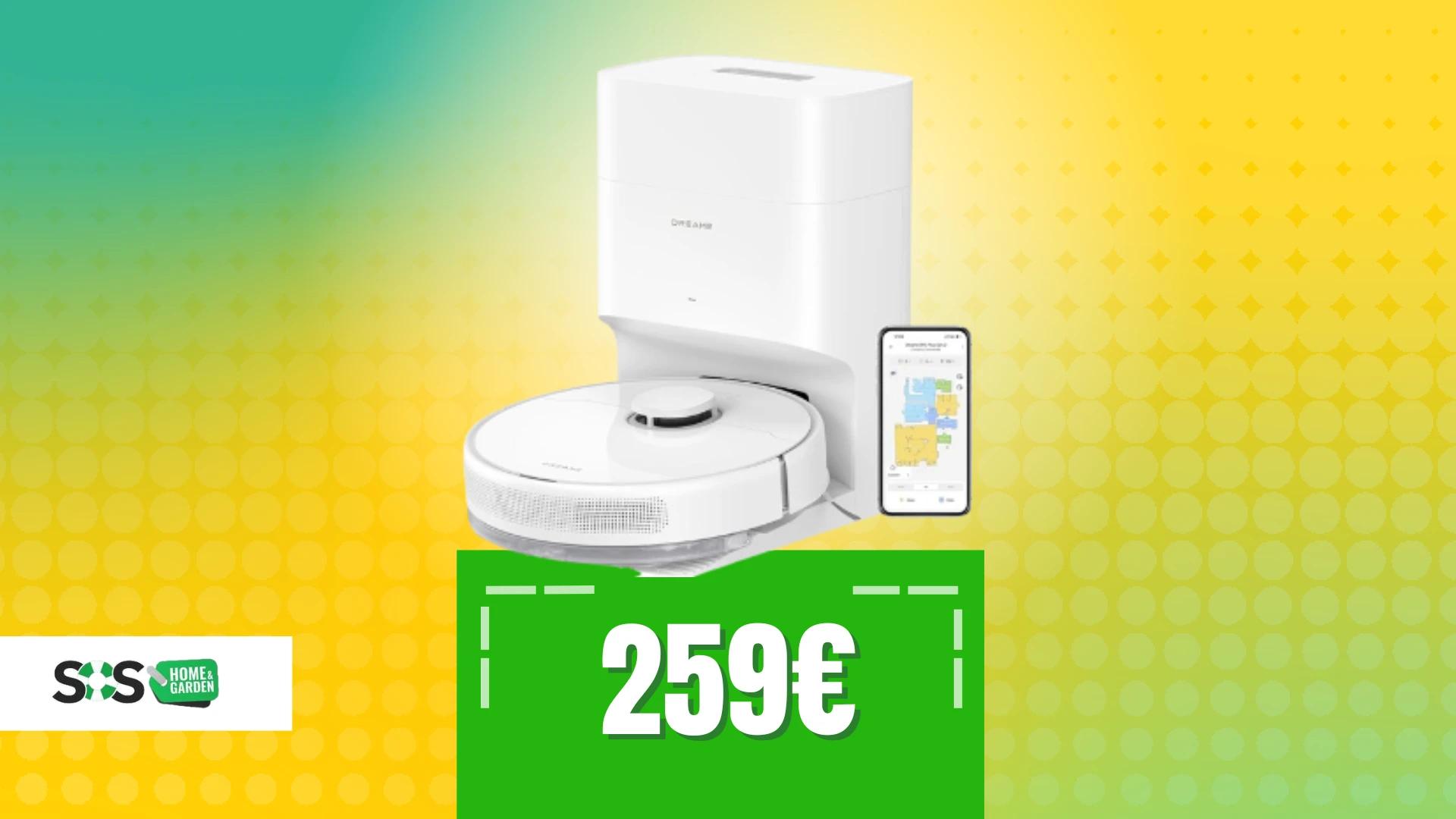 Immagine di Dreame D10 Plus a 259€: addio briciole e peli di gatto!