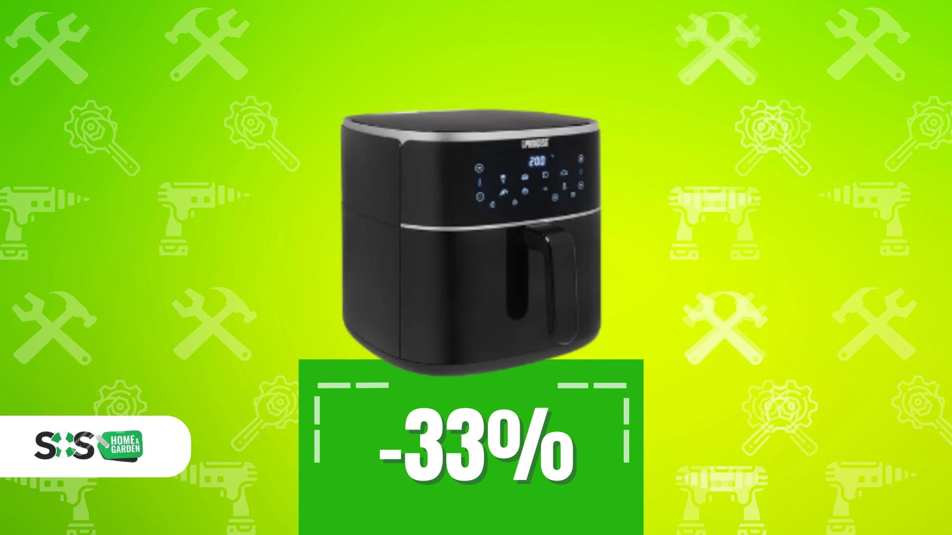 Immagine di Friggitrice ad aria a 67€ con capacità 8L e 6 programmi!