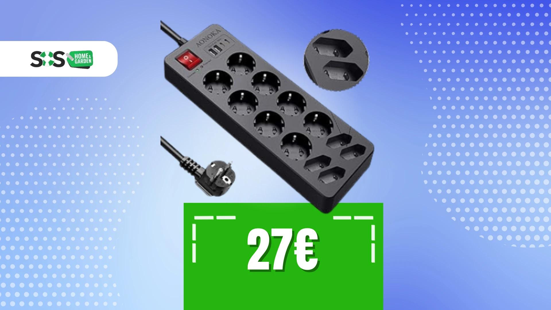 Immagine di Ciabatta multipresa in offerta a 27€ ma solo per poche ore!