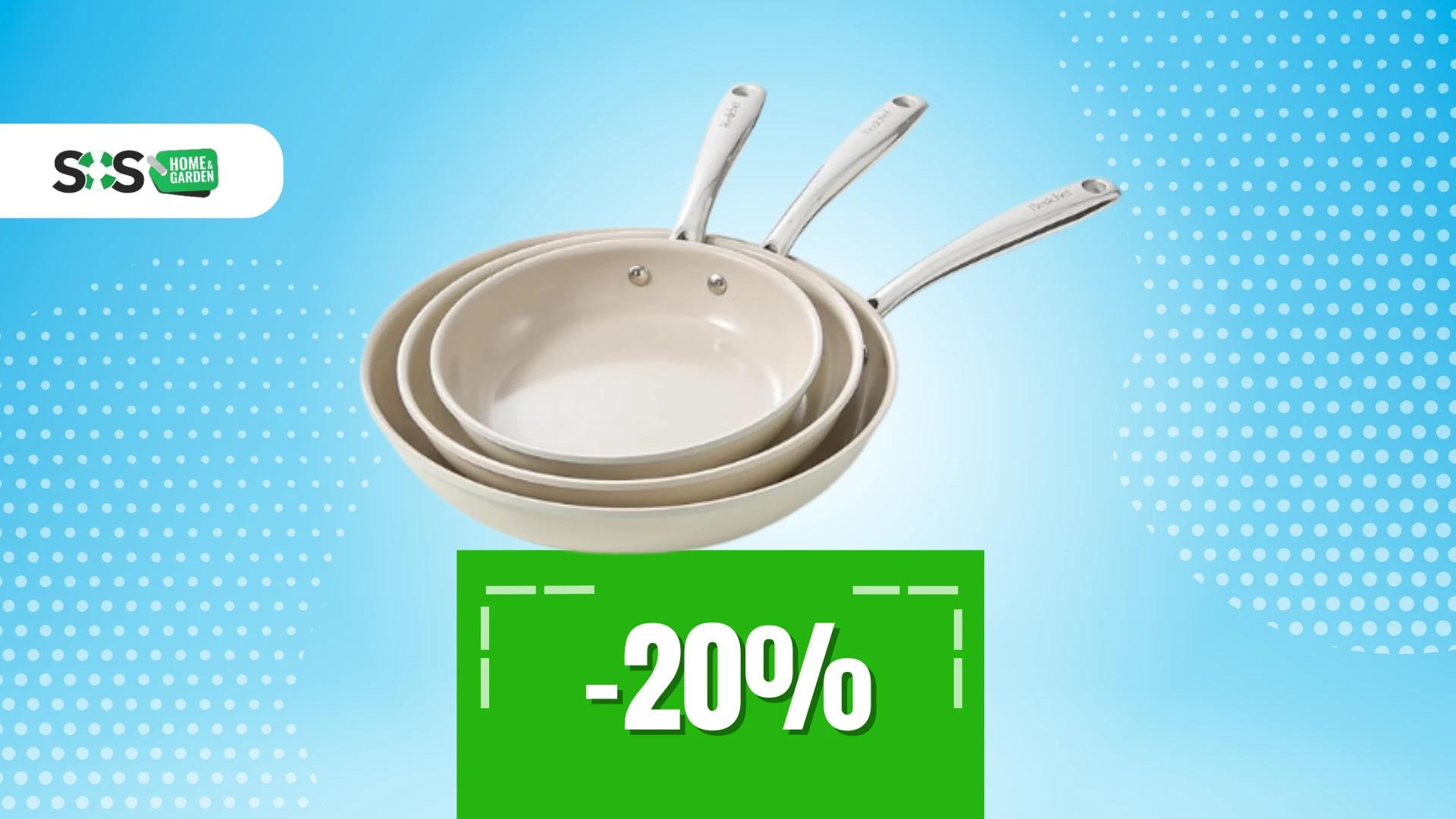 Immagine di Set di 3 padelle a 80€: perfetto per tutti i piani cottura!